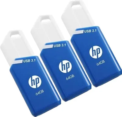 USB-Stick HP x755w Triple Pack 64GB USB Typ A 3.2 Gen 1 Blau Weiß USB-Stick HP x755w Triple Pack 64GB USB Typ A 3.2 Gen 1 Blau Weiß
