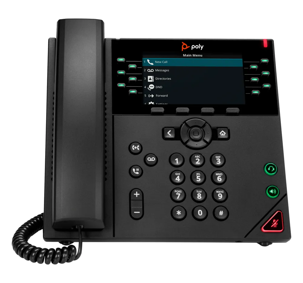 IP-Telefon HP Poly VVX 450 12 Leitungen PoE Farbdisplay