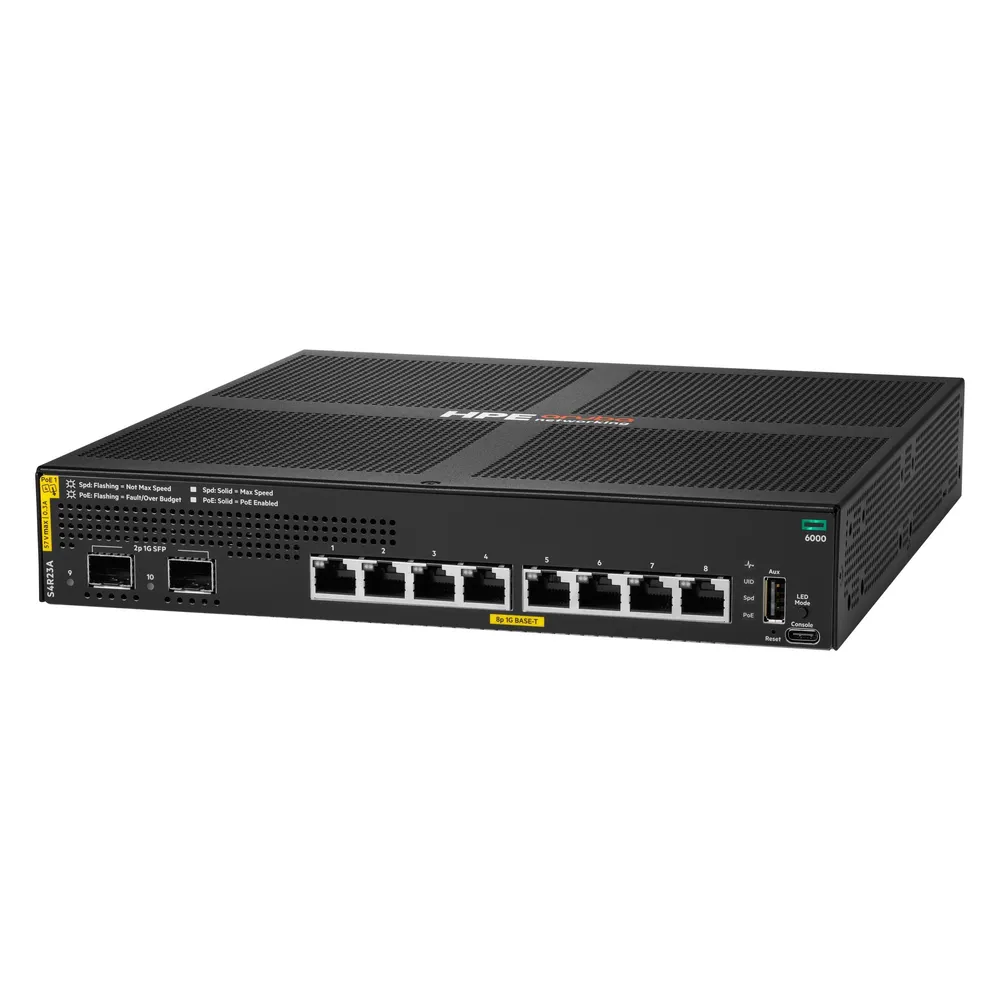 Switch Aruba CX 6000 8 Ports Gigabit Ethernet Verwaltbar