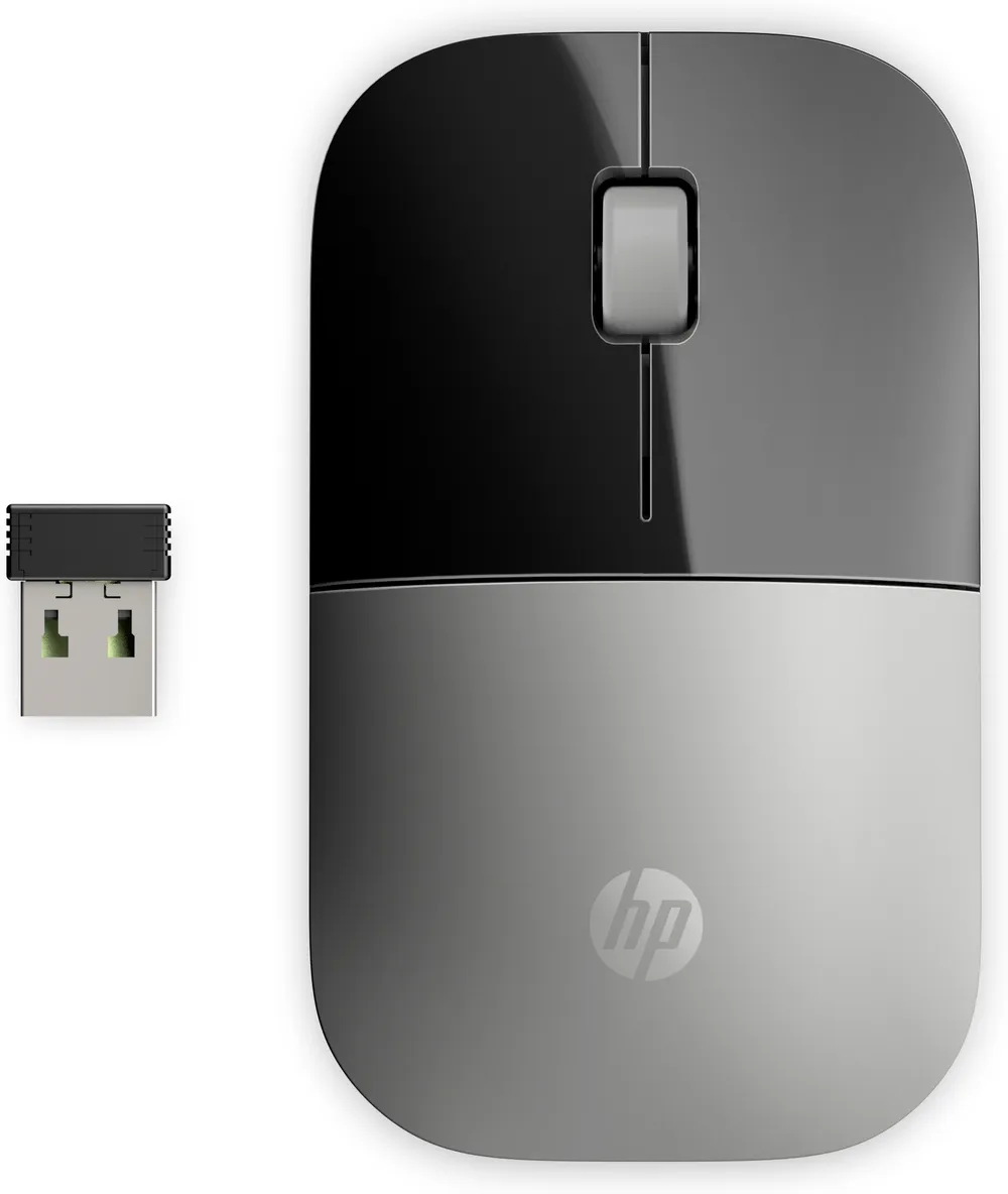 Ratón HP Z3700 kabellos RF 1200 DPI silber ambidextrisches ultraflaches Design