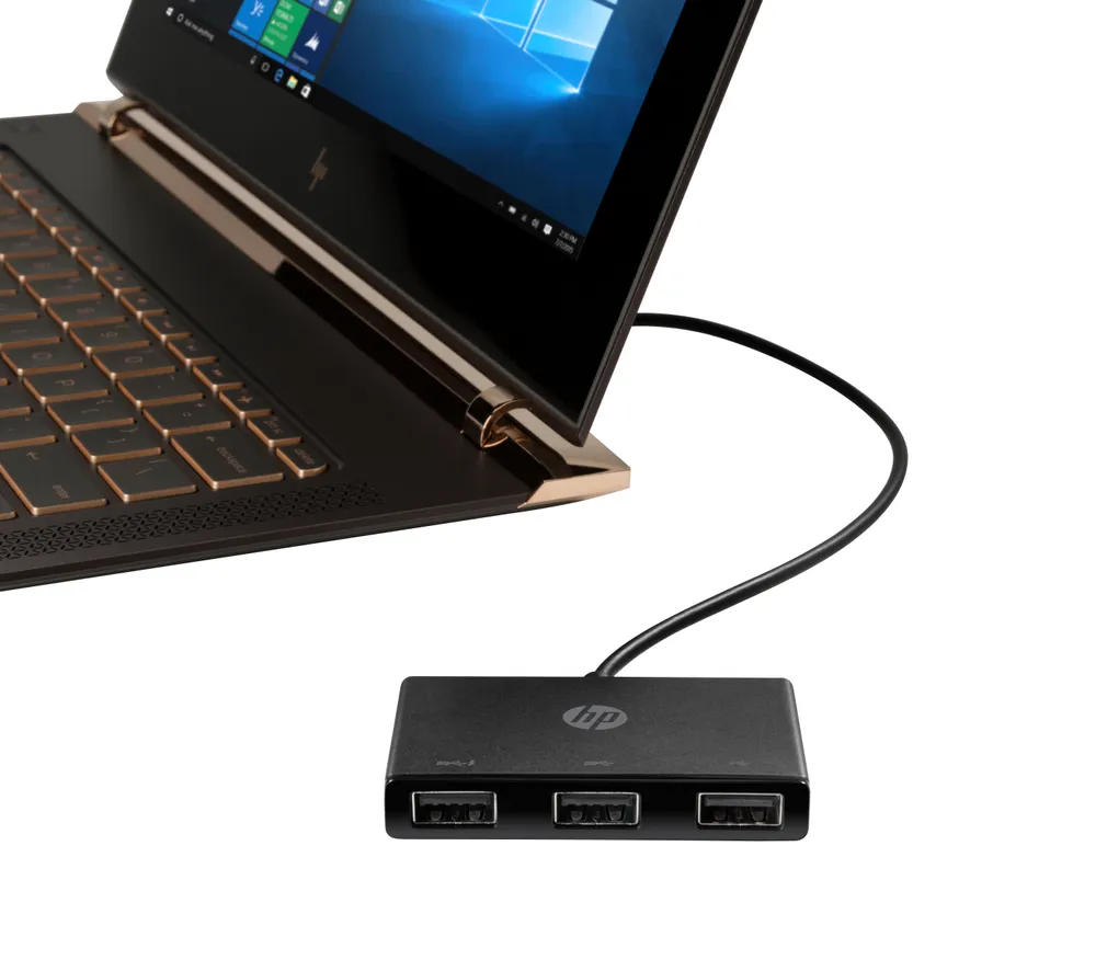 Hub HP 3 Ports USB 3.2 Gen 1 USB-C zu USB-A tragbar schwarz leicht