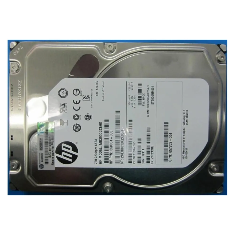 HPE 2Tb 7.2K U/min SATA