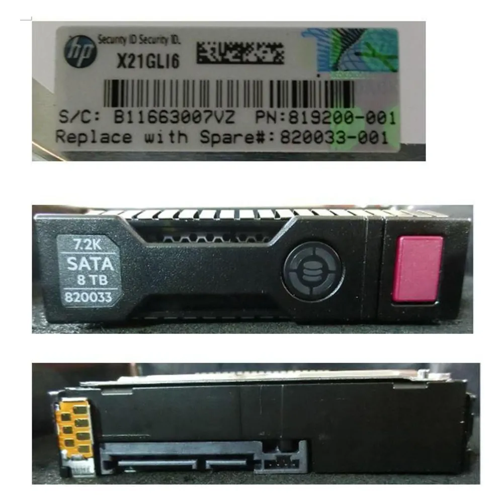 HPE DRV HD 8TB 6G 7.2K 3.5 SATA (8 TB, 3.5")