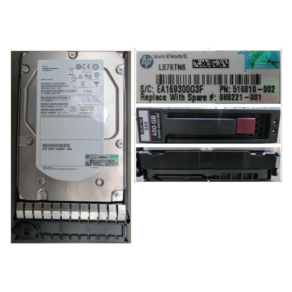 HPE HDD Hot Plug 450GB SAS 15K