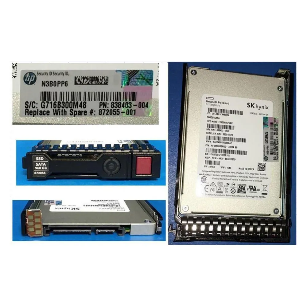 HPE SSD 960GB 6G SFF SATA RI-1 SC