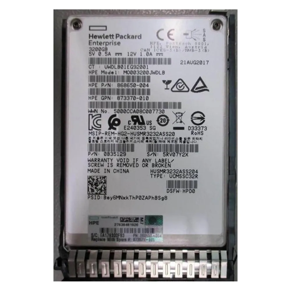 HPE 3.2TB SAS 12G SFF SC DS MU SSD (3200 GB)