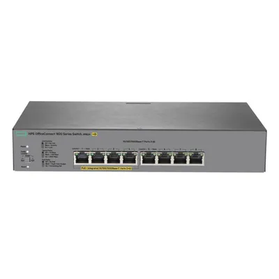 HPE OfficeConnect 1820 Managed Switch, 8 Gigabit PoE+ Ports, 65 W