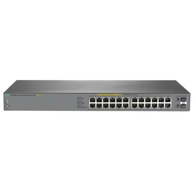 HPE OfficeConnect 1820 Managed Switch, 24 Gigabit-Ports + 2 SFP PoE+, 185 W