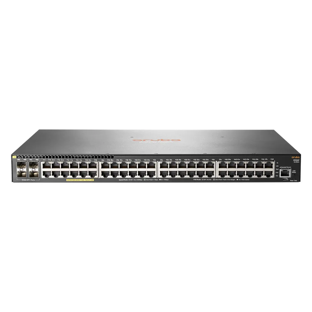 HPE Packard Enterprise Aruba 2930F 48G PoE+ 4SFP+, Managed, L3, Gigabit Ethernet
