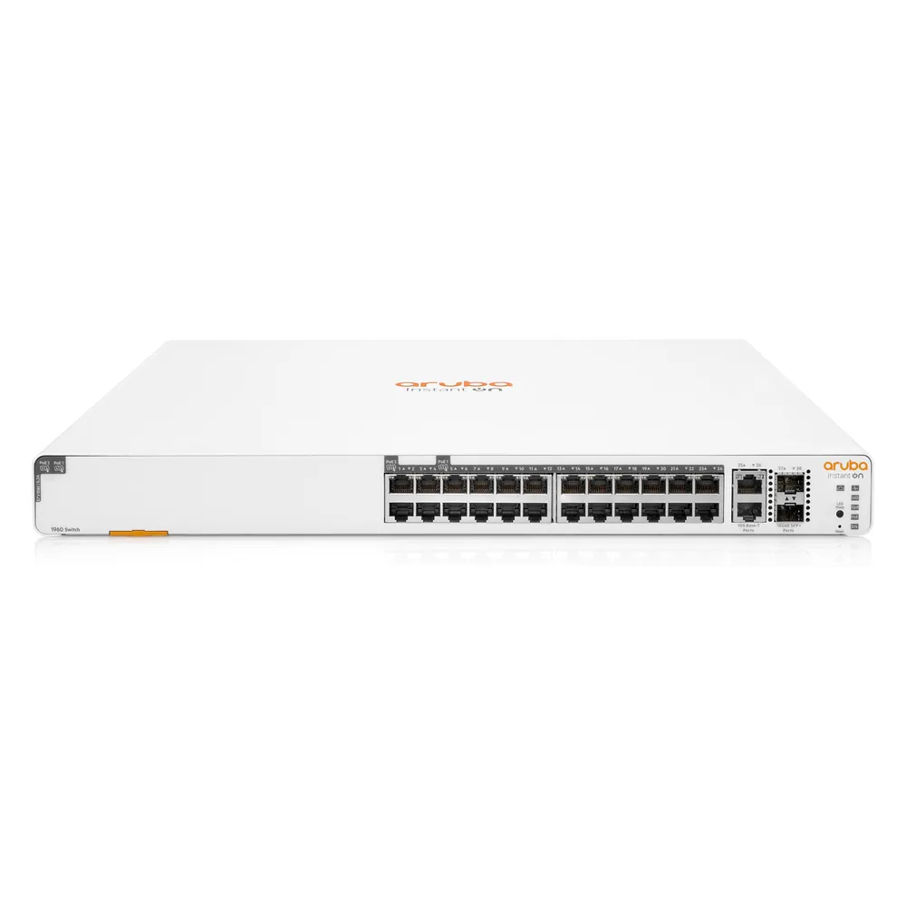 Switch HPE Instant On 1960 24 Ports Gigabit PoE 370W 2x10GBase-T 2xSFP+