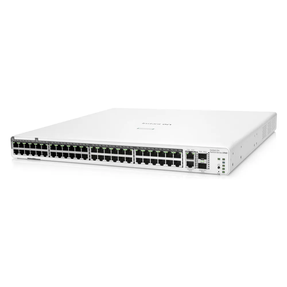 HPE Aruba Networking Aruba Instant On 1960 48G 2XGT 2SFP+ Managed L2+ Gigabit Ethernet (10/100/1000) 1U Weiß