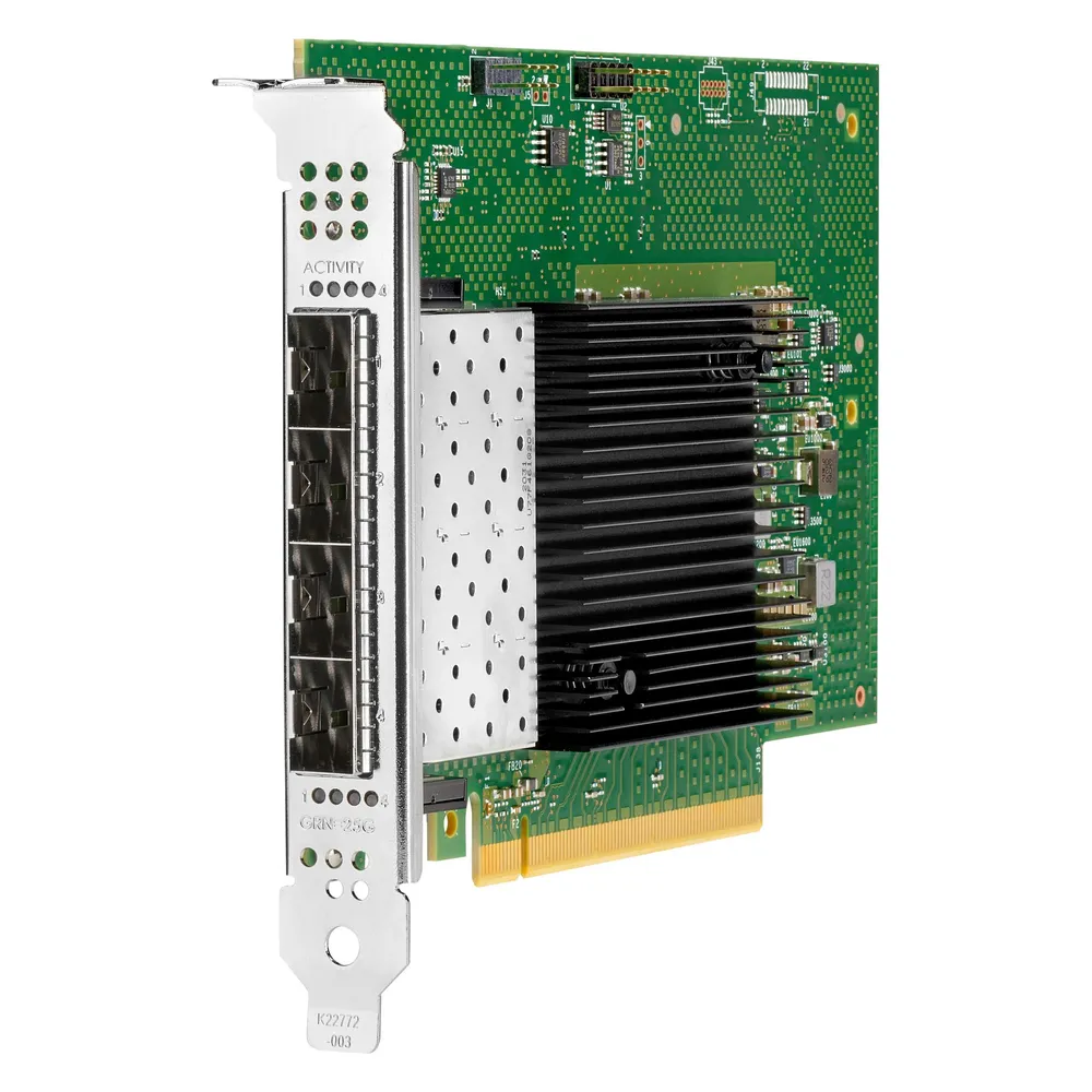 HPE E Intel Ethernet Adapter, E810-XXVDA4, 10/25Gb, 4-port, SFP28