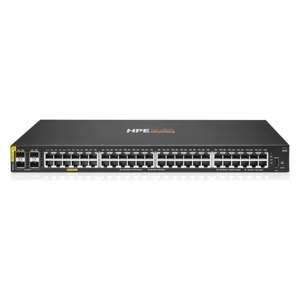 Switch HPE Aruba 6000 48G Class4 Managed L3 48 Gigabit-Ports + 4 SFP PoE 370W
