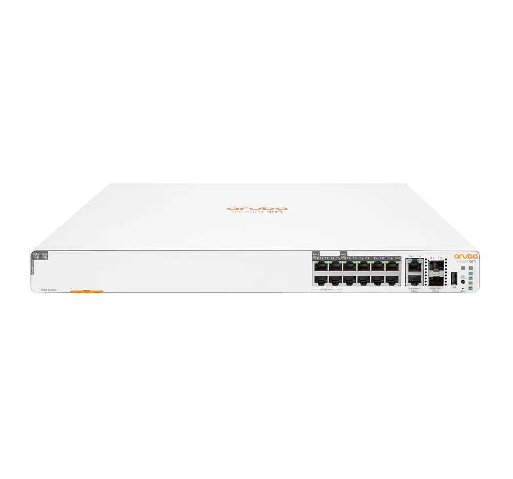 Switch HPE Aruba Instant On 1960 8p PoE 4x2,5GbE 2x10GbE 2xSFP+ stapelbar 480W