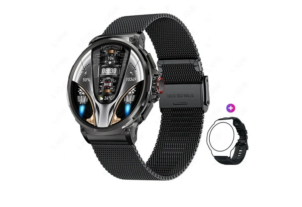 HS Smartwatch Herren großer Bildschirm, Fitness-Tracker IP68 wasserdichte Smartwatch