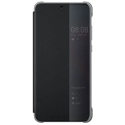Huawei Flip Cover Schwarz für Huawei P20 Lite