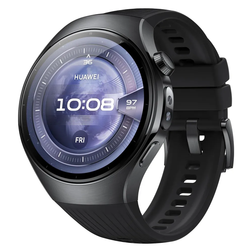 Huawei WATCH 5 eSIM Bluetooth GPS NFC 46mm AMOLED Schwarz Wasserdicht 5ATM SpO2 ECG
