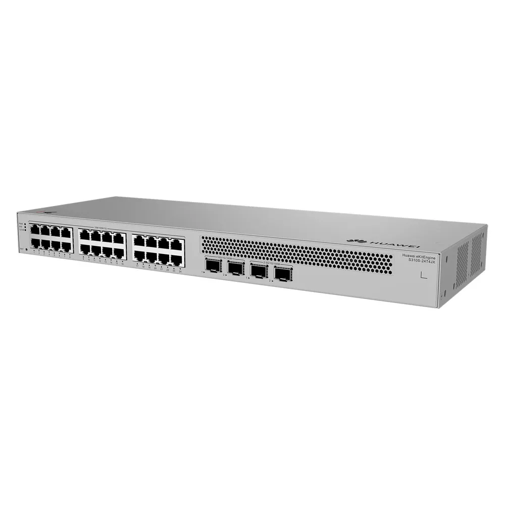 24-Port Gigabit Managed Switch 2SFP 2SFP+ L2+ QoS VLAN Rackmontage ohne PoE