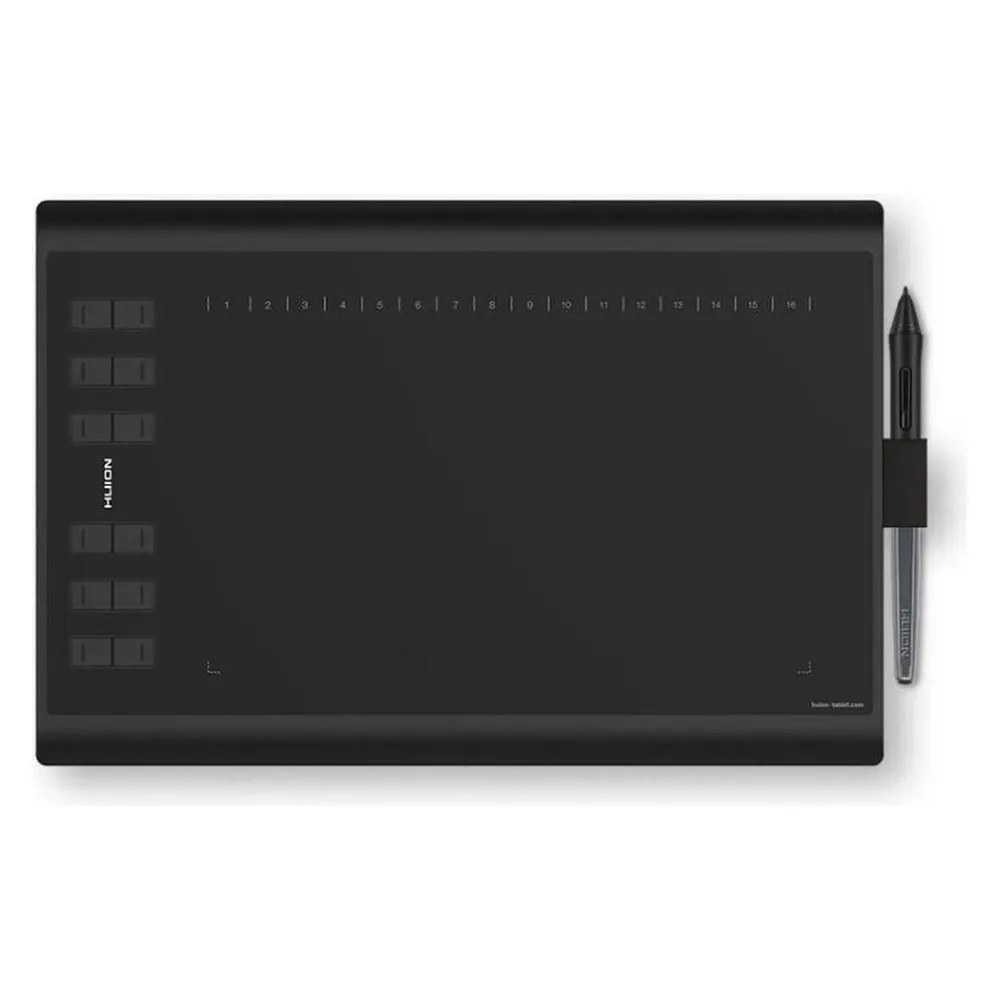 Grafiktablett Huion H1060P 5080 LPI 250 x 160 mm 8192 Stufen 12 Tasten USB