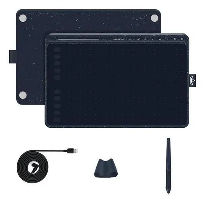 Grafiktablett Huion HS611 8192 Druckstufen USB-C 10 Tasten grau