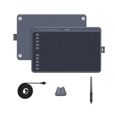 Grafiktablett Huion HS611 8192 Druckstufen USB-C 10 Tasten grau