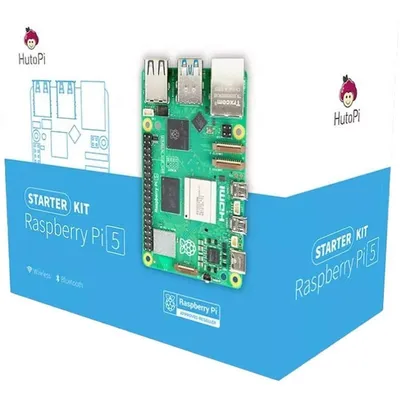 Raspberry Pi 5 HutoPi 4GB Mini-PC mit belüftetem Gehäuse, 32GB, Micro-HDMI/HDMI, Komplettset