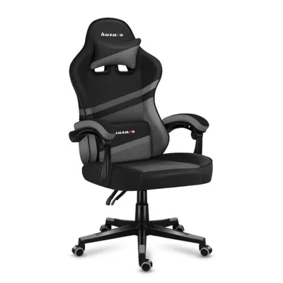 Gaming Stuhl Huzaro FORCE 4.4 Schwarz Grau 130 kg Ergonomisch Stahlsockel