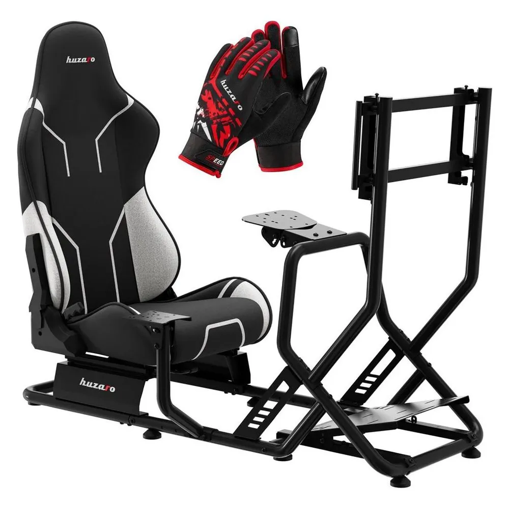 Simracing-Cockpit Huzaro Speed 6.0 Verstellbar mit Verstellbarem Sitz