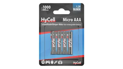 Hycell NiMH-Akku Micro AAA, Typ 1000, 4er-Blister