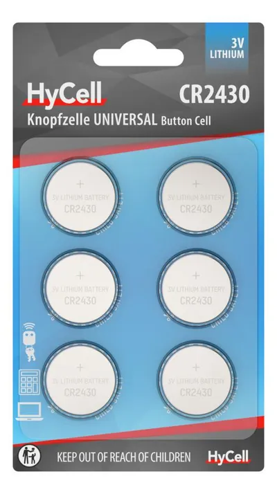 Lithium Knopfzellen CR2430 Batterie