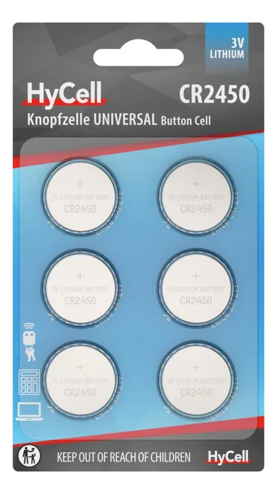 Lithium Knopfzellen CR2450 Batterie