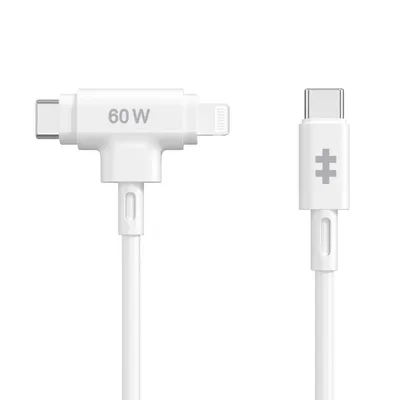 Kabel HYPER HyperJuice USB C auf USB C/Lightning 1,5 m USB 2.0 Weiß Kabel HYPER HyperJuice USB C auf USB C/Lightning 1,5 m USB 2.0 Weiß