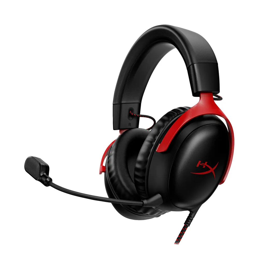 HyperX Cloud III Wired Gaming Headset - Schwarz/Rot (PC, PS5, Xbox Series X/S)