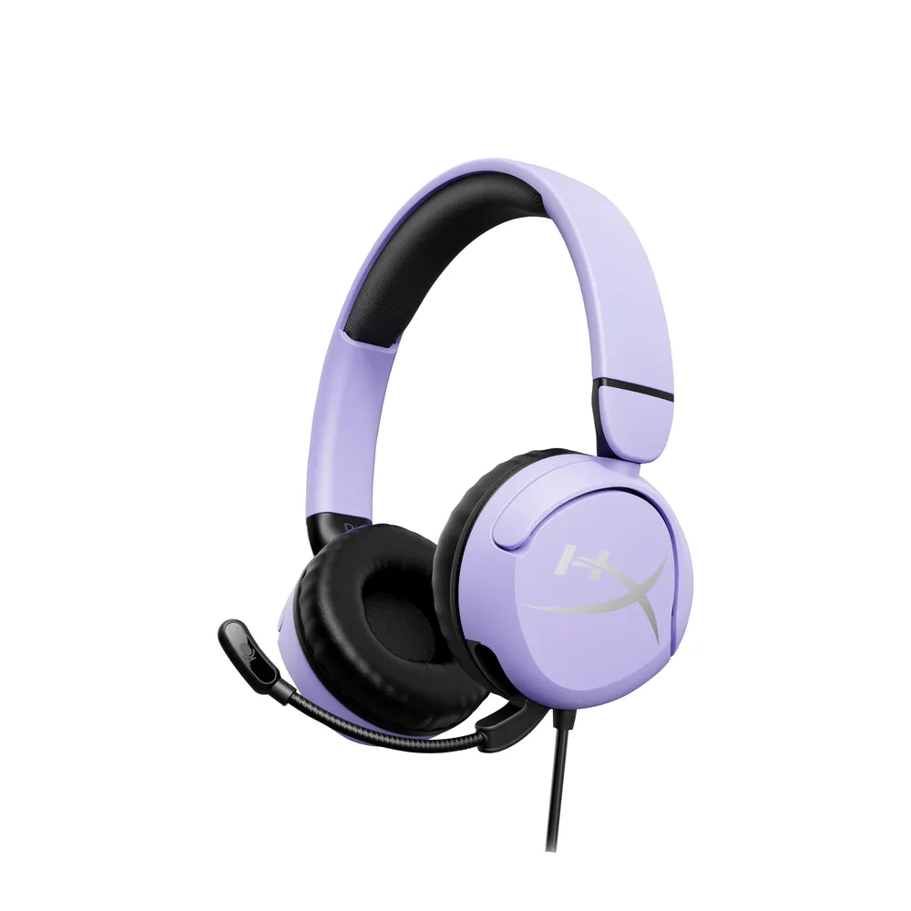 HyperX Cloud Mini Kabelgebundene Gaming-Kopfhörer 3,5 mm ANC, Mikrofon, Lautstärkebegrenzung, Schwarz Lavendel