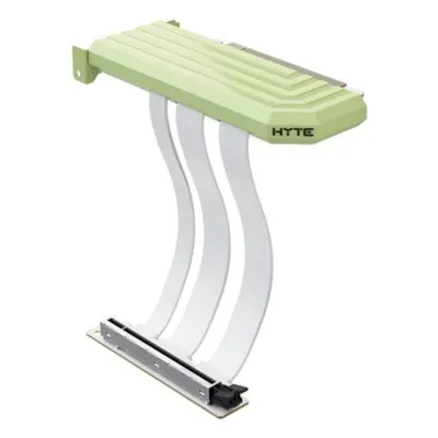 Kabel Hyte PCIe 5.0 Hyper Riser 16 Pin 20 cm weiss gruen