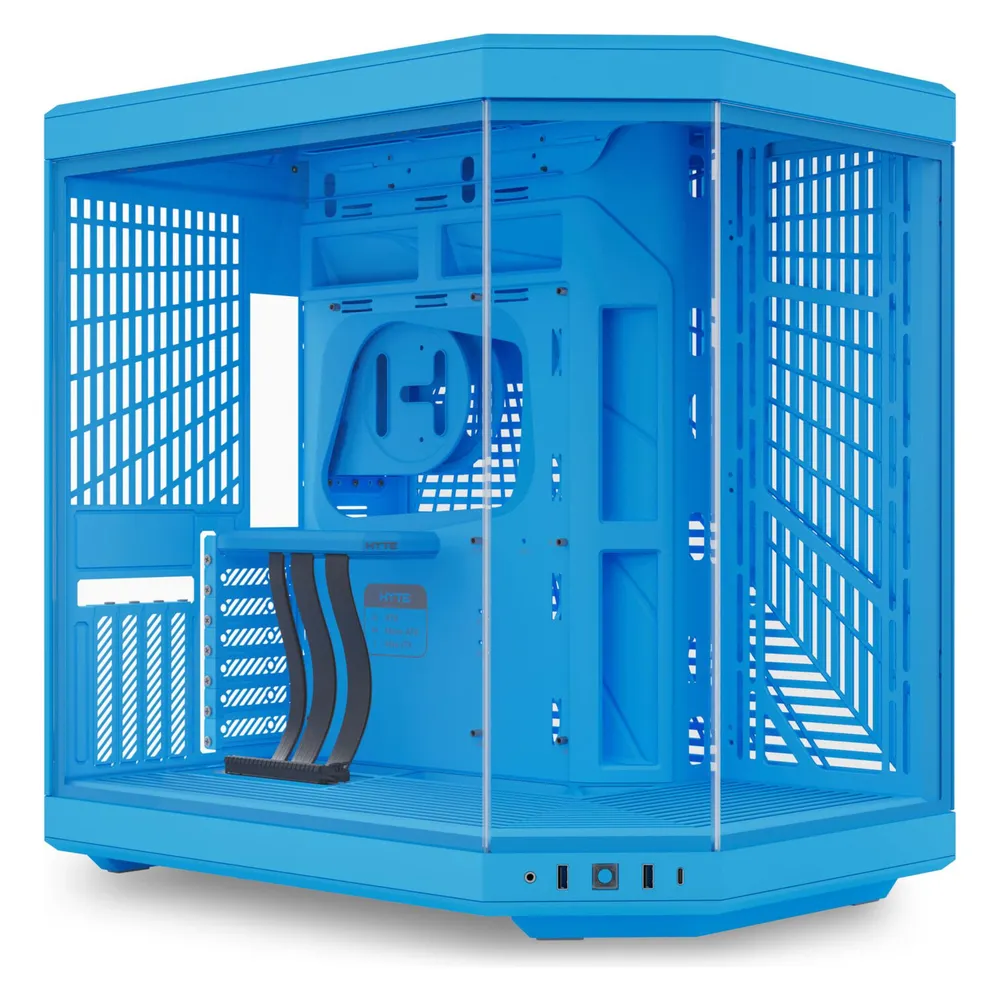 PC-Gehäuse Hyte Y70 Blau Midi Tower Glas 4 GPU-Slots ATX EATX ITX