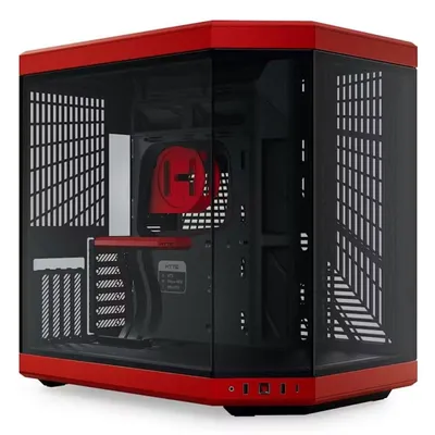 Hyte Y70 gehärtetes Glas USB 3.2 Rot