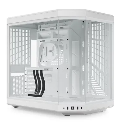 Hyte Y70 weißes ATX-Gehäuse aus gehärtetem Glas