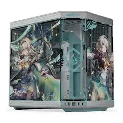 Gehäuse HYTE Y70 Firefly Edition Midi Tower Gehärtetes Glas Blau Silber