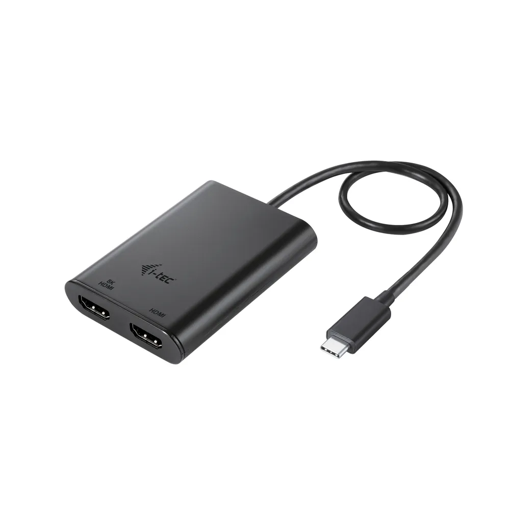 i-tec USB-C Dual 4K/60Hz 8K/30Hz HDMI Adapter Schwarz Thunderbolt3/4 USB4