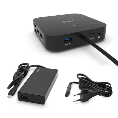 USB Quick Charge Smart Ladegerät 5 Ports 52W i-tec Dual Display Docking Station 65W USB-C USB 3.2 Gen 1