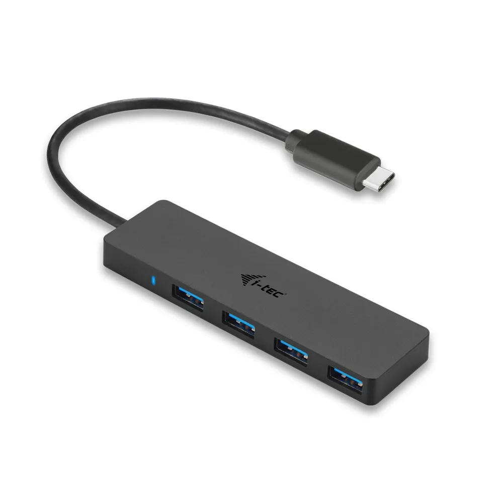 Hub i-tec 4 Ports 5 Gbps USB-C Slim Passive Modell C31HUB404 Kompakt