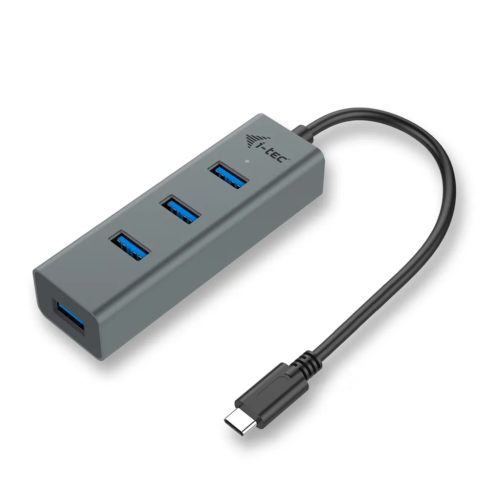 i-tec Metal C31HUBMETAL403 Schnittstellen-Hub USB 3.2 Gen 1 (3.1 Gen 1) Type-C 5000 Mbit/s Grau