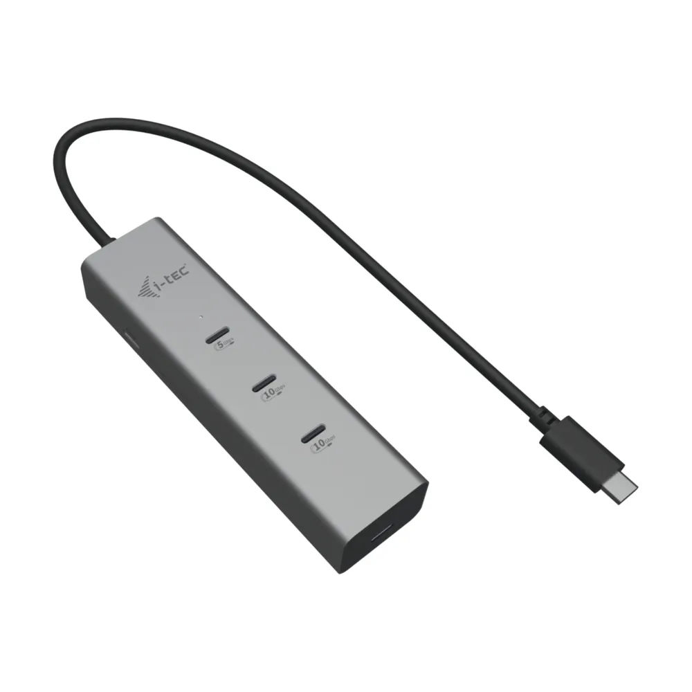 Hub I-Tec 5 Ports 10 Gbps Modell Metal USB-C Schnellladung Video 8K