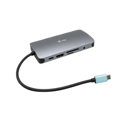 Dockingstation USB-C i-tec Metal Travel Nano HDMI/VGA LAN 100W SD Silber