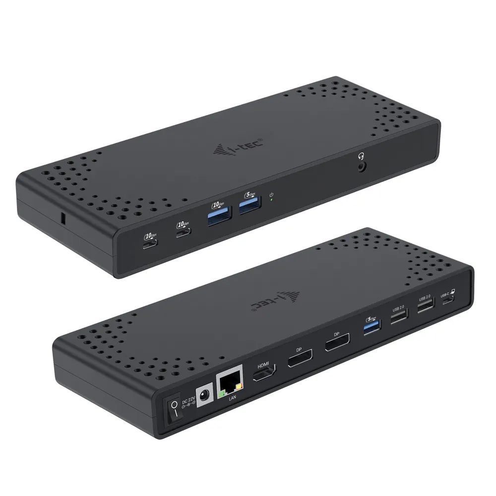 i-tec USB-C Triple Display Gen 2 Dockingstation 100W 3x4K 7xUSB Ethernet Schwarz