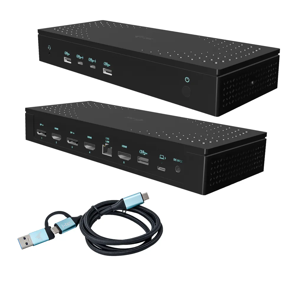 Dockingstation I-Tec Universal 5x 4K/60Hz 8K USB-C LAN 100W Schwarz