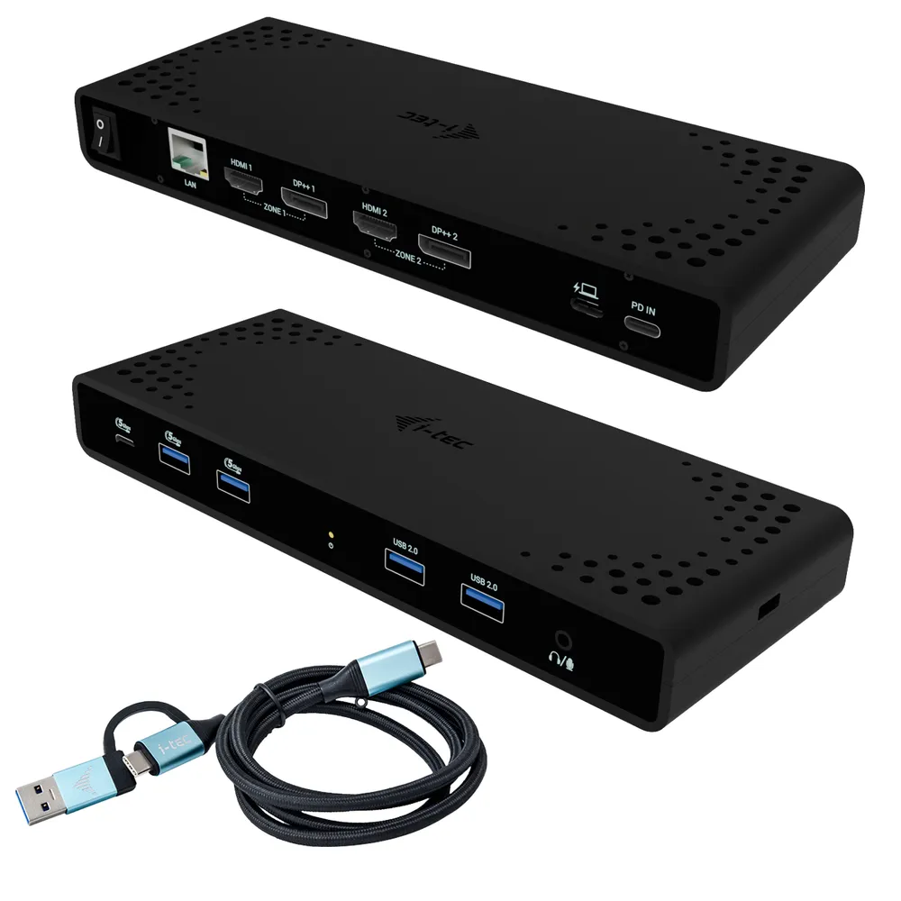 Laptop-Stand I-Tec Universal Dual 4K Display Docking Station Power Delivery 85W