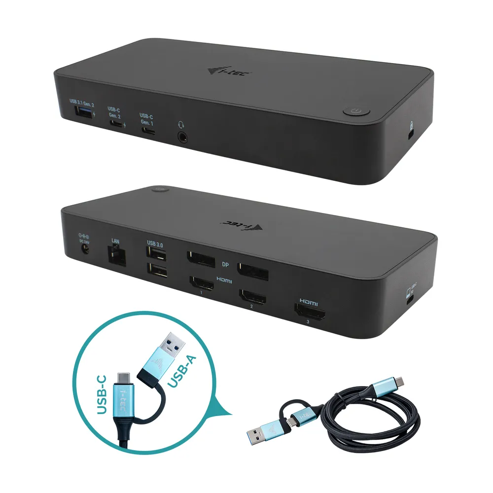 i-Tec 4K Triple Monitor Dockingstation 100 W