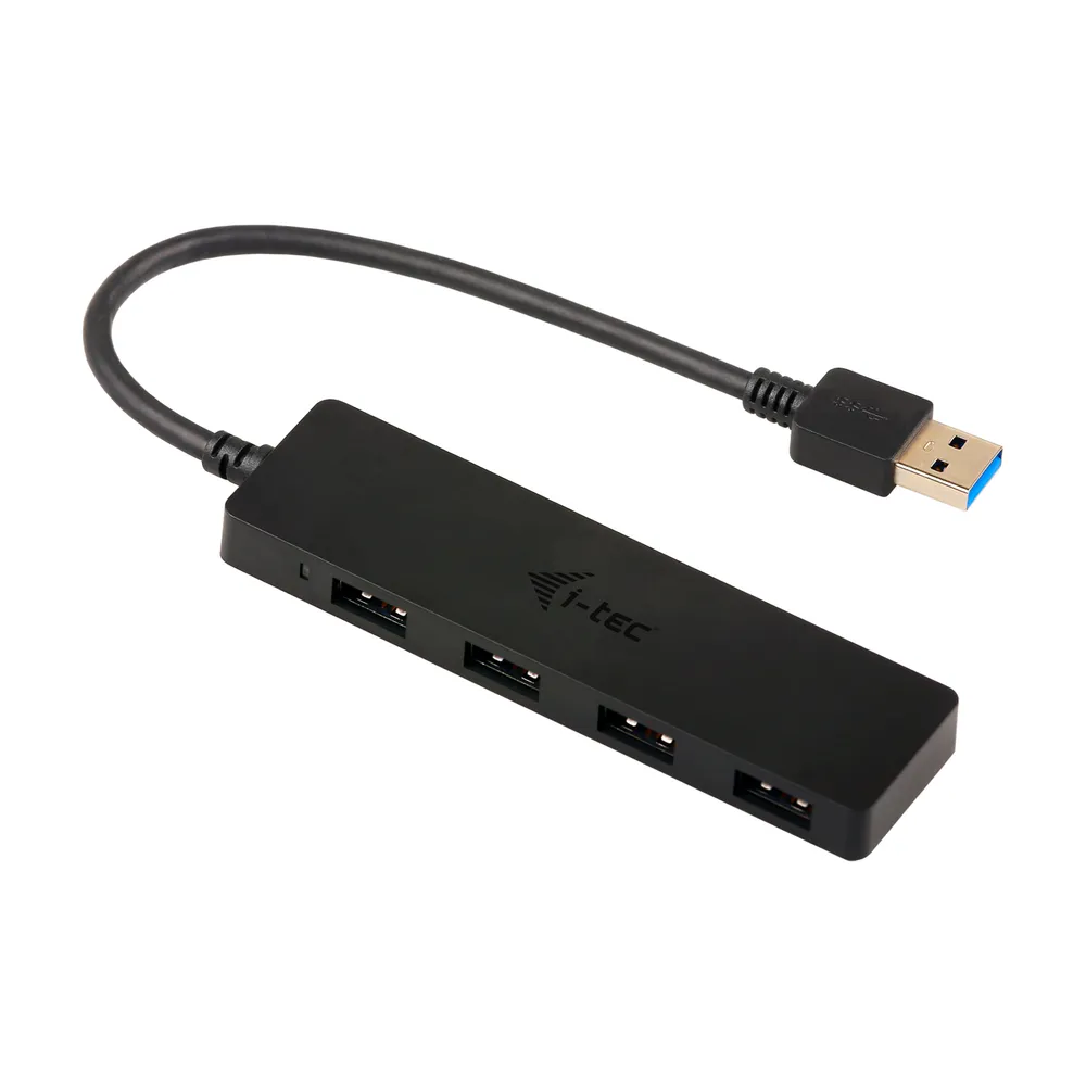 Hub I-Tec 4 Ports 5 Gbps USB 3.2 Gen 1 Advance Slim Schwarz